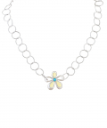 Yellow Enamel Flower Necklace
