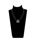 Yellow Enamel Flower Necklace