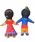 Lord Krishna And Goddess Radha Plush Dolls