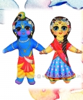 Lord Krishna And Goddess Radha Plush Dolls