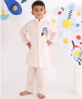 Achkan With Zebra Threadwork Embroidered Motif With Pyjama