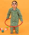 Green & White Stripe Co-Ord Set