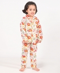 Lion And Mouse- White Unisex Nightsuit Set