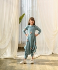 Dusty Teal Dhoti Jumpsuit Kids
