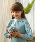 Dusty Teal Dhoti Jumpsuit Kids