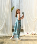 Dusty Teal Palazzo Jumpsuit Kids
