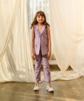 Very Peri Lilac Quilted Pant Suit Kids