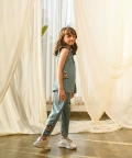 Dusty Teal Quilted Pant Suit Kids