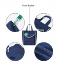 Stylish Casual Navy Blue Tote Bag With Adjustable Strap