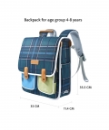 Scottish Plaid Checks Rectangle Style Backpack For Kids