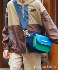 Blue & Green Canvas Material Casual Sling Bag For Kids
