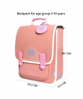 Coral Peach Rectangle Style Backpack For Kids