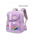 Purple Rainbow Splash Ergonomic School Backpack
