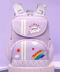Purple Rainbow Splash Ergonomic School Backpack