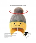 Grey Naughty Monster Winter Cap & Neck Muffler Set