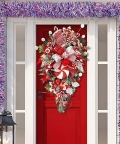 Christmas Tree Wreath, Christmas Door Hanging, Wall Decor