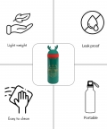 Stainless Steel Sleek Christmas Water Bottle 330 Ml