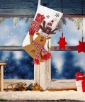 Little Surprise Box White Stocking Reindeer Stockings