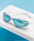 Milky Teal Frame Uv Protected Swimming Goggles