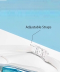 Milky Teal Frame Uv Protected Swimming Goggles