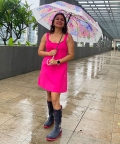 Hydrangea Bunch Floral Print Umbrella