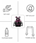 Black Alien Spaceship Stainless Steel Water Bottle,470Ml