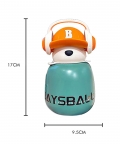 Green Baseball Bear Kids Water Bottle,460Ml