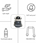 Grey Baseball Bear Kids Water Bottle,460Ml