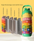 Green Maths Wizard Theme Stainless Steel Water Bottle,430Ml