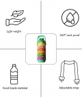 Green Maths Wizard Theme Stainless Steel Water Bottle,430Ml