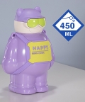 Purple Happy Ted Stainless Steel Water Bottle For Kids,450Ml