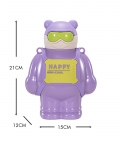 Purple Happy Ted Stainless Steel Water Bottle For Kids,450Ml