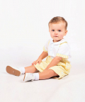 Yellow & White Shorts Set