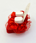 Girls Cotton Red Lace Socks