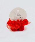 Girls Cotton Red Lace Socks