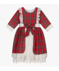 Girls Red Tartan Dress