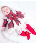 Girls Red Tartan Dress