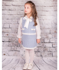 Girls Blue Knitted Soft 3 Piece Set