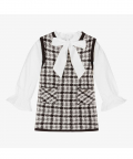 Girls Black Knit Dress Set