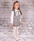 Girls Black Knit Dress Set
