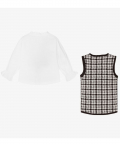 Girls Black Knit Dress Set