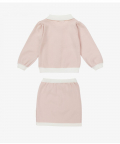 Girls Pink Knitted Skirt Set