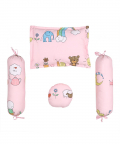 Baby Pink 5pc Quilted Bedding Set