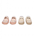 Happy Feet Pink & Peach Slip On Booties - 2 Pack