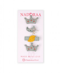 Nadoraa Forest Princess Grey Clip Set - Pack Of 4