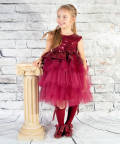 Wine Sequins Dress