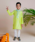 Green Mirror Kurta Churidaar