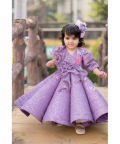 Purple Sequin Structre Gown