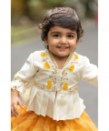 Yellow Murble Print Ghagra