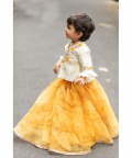 Yellow Murble Print Ghagra